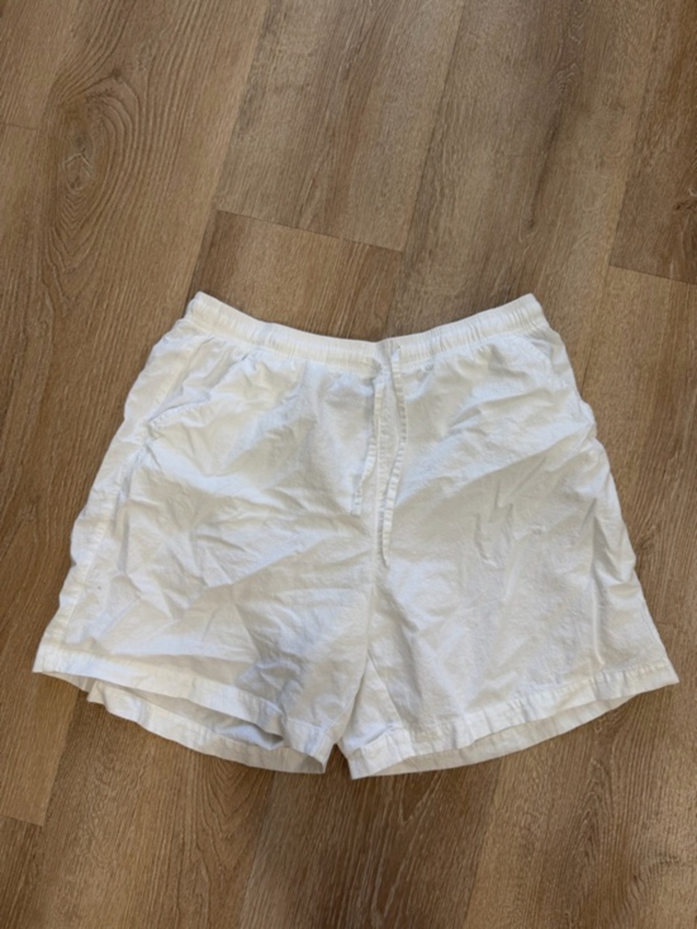 Y2K Super high rise white cotton shorts